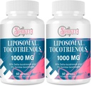 Liposomal Tocotrienols Supplement 1000mg, Vitamin E, Advanced Formula with 95% Delta-Tocotrienols & 5% Gamma-Tocotrienols - 60 Softgels (2 Bottles)