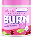 Obvi Collagenic Burn Powder | Collagen Peptide Blend with GBB, Ashwagandha & Green Coffee | Boosts Metabolism, Energy, and Wellness | Supports Skin, Hair, Nails, Joints | Cherry Limeade 25 Servings
