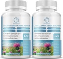 (2 Pack) Milk Thistle Supplement Capsules, Liver Health Formula, with Dandelion Root, 10:1 Extract, for Liver Detox Cleanse Support, Digestive & Immune System，240 Count
