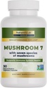 Nature's Lab Mushroom 7 Organic Blend - Benefits The Immune System, Cell Function and Endurance - 90 Capsules (45 Servings)