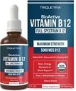 BioActive Vitamin B12 5000 mcg | Contains 3 BioActive Forms B12 Plus Methylfolate Cofactor - Methyl B12, Adenosyl B12 & Hydroxy B12 | Sublingual Form, Berry Flavor, Organic, Vegan (60 Servings)