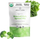 Sprout Living Broccoli and Kale Organic Sprout Mix, Freeze Dried Superfood Greens Powder, 100% Pure, Vegan, Non-GMO, Gluten Free (4 ounces, 32 servings)