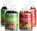 VITINITY Made with Real Fruit and Real Veggie Gummies - Superfood Vegetable Vitamin Supplement for Women,Men & Kids - with a Blend of Fruit and Greens for Daily Health (60-Day Supply)