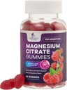 Magnesium Citrate Gummies Supplement - High Absorption, Vegan Magnesium Gummy Supplement for Adults & Kids, Magnesio Citrate Gummy Supplements for Muscle, Nerve, Bone and Heart Support - 60 Gummies