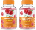Lifeable Phosphatidylserine (PS) + Probiotic 2 Billion CFU, Gummies Bundle - Great Tasting, Vitamin Supplement, Gluten Free, GMO Free, Chewable Gummy