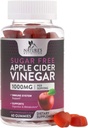 Apple Cider Vinegar Gummies for Weight Loss 1000mg - Vegan Apple Vinegar Gummy for Detox & Cleanse, ACV Supplement Pills, Vitamin B12, Sugar Free ACV Gummy, Non-GMO, Nature's Nutrition - 60 Gummies