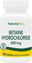 NaturesPlus Betaine HCl (Hydrochloride) - 600 mg, 90 Tablets - Digestive Support Supplement, Relieves Symptoms of Occasional Heartburn & Indigestion - Hypoallergenic, Gluten-Free - 90 Servings