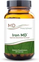 MD Prescriptives Iron MD Capsules - Daily Iron Supplement for Women & Men with Vitamin C, Vitamin B12 & Folic Acid - Optimal Absorption Formula - 60 Veg Capsules