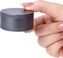 Daily Metal Pill Box Pill Case - Single Waterproof Travel Pill Container Round Aluminum Alloy Storage Medicine Organizer Multitool EDC Every Day for Vitamin, Fish Oil Gray Medium Size
