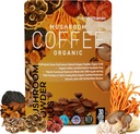 PowderVitamin Organic Mushroom Coffee Certified Mold & Mycotoxin-Free GrassFed Collagen Types I & III 8 Fruiting Body Mushrooms Tested for Beta-Glucans Focus Energy Digestion & Immunity 30 Servings