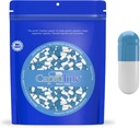 Capsuline Colored Size 0 Empty Gelatin Capsules Blue/White 1000 Count |Kosher & Halal Certified |Gluten Free