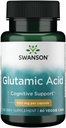 Swanson Amino Acid Glutamic Acid 500 Milligrams 60 Veg Capsules (1 Pack)