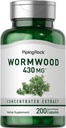Piping Rock Wormwood Capsules 430mg | 200 Count | Concentrated Herbal Extract | Artemisinin Supplement | Non-GMO, Gluten Free