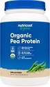 Nutricost Organic Pea Protein Isolate Powder (2LBS) - Unflavored, Certified USDA Organic, Protein from Plants, Vegetarian Friendly, Gluten Free, Non-GMO