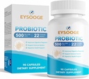 Probiotics for Women and Men, 500 Billion CFU, 22 Strains + Organic Prebiotics, Daily Probiotics for Digestive, Immune, & Gut Health - 90 Capsules
