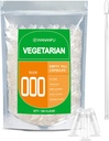 WANANFU Size 000 Empty Capsules Vegetarian (100 Count) Bundle with Micro Lab Spoon, Clear Fillable Veggie Pill Capsules 000 for Making Your Own Supplements