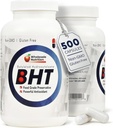 Wholesale Nutrition BHT Supplement Capsules - 250mg Potent Antioxidant - Non-GMO, Gluten-Free - Enhance Oil/Fat Preservation - Pure Butylated Hydroxytoluene for Foods/Oils - 500 Capsules
