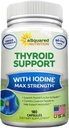 aSquared Nutrition Premium Thyroid Support Supplement with Iodine (180 Capsules) - Best Herbal & Vitamin Complex Pills w/ B12, Ashwagandha, Bladderwrack & Kelp - Helper for Healthy Hormone & Energy