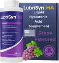 Lubrisyn Hyaluronic Acid Oral Joint Supplement – Liquid HA Formula for Humans – Promotes Joint Support, Mobility, Flexibility, Hydration & Healthy Function for Men & Women – Grape Flavor 11.5oz