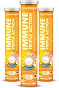 nutrazul Immune Triple Action Effervescent Tablets with Vitamin C 1000mg, Vitamin D, Zinc, Support Daily Routine, Vegan, Gluten-Free, Sugar-Free, Lactose-Free, Orange Flavor, 20 Tablets, (Pack of 3)