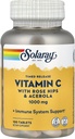 SOLARAY Vitamin C 1000mg Timed Release Tablets with Rose HIPS & Acerola Bioflavonoids, Two-Stage for High Absorption & All Day Immune Function Support, 60 Day Guarantee (100 Servings, 100 Tablets)