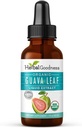 Guava Leaf Extract - Organic Guava Leaves - Hojas de Guayaba for Health & Wellness, Immune Support, Hair, Skin and Nails Supplement | Non-GMO |1oz Bottle - Herbal Goodness