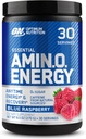 Optimum Nutrition Amino Energy - Pre Workout with Green Tea, BCAA, Amino Acids, Keto Friendly, Green Coffee Extract, Energy Powder - Blue Raspberry, 30 Servings (Packaging May Vary)