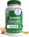 Health Thru Nutrition Turmeric Curcumin Complex 500mg Supplement | as BCM-95 Curcugreen Clinically Studied | Vegan Certified (Pack of 60)
