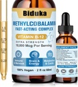 10,000mcg Vitamin B12 Sublingual Liquid Drops, Unique Formula with D3, B9(Folic Acid), Calcium, Support Energy, Heart, Mood, Brain, Immune System, Vegetarian, Non-GMO & Gluten Free