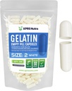 XPRS Nutra Size 2 Empty Capsules - 100 Count Empty Gelatin Capsules - Pills DIY Capsule Filling - Pure Bovine Pill Gel Caps for Do-It-Yourself Supplements (White)