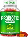 Probiotic Gummies for Adults and Kids Max Strength 5 Billion CFU | Organic Sugar Free Gummies for Digestive Health | 100 Count Vegan Gluten Free Chewable Probiotics Gummies for Men Women and Children