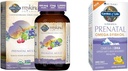 Garden of Life Women’s Prenatal Multivitamin with Vitamin D3, B6, B12, C & Iron & Minami Natural Prenatal DHA Omega 3 Fish Oil Supplement Softgels, Lemon, 30 Count
