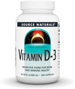 Source Naturals Vitamin D-3, Bioactive Form for Bone & Immune Health*, 2000 IU - 200 Capsules