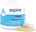 Aspire Nutrition 5-in-1 Bio-Heal® Probiotic for Kids, Men & Women - Best Supplement for Brain Function, Gut Health & Constipation - Shelf Stable & Fortified with Vitamin, Mineral & Prebiotics - Powder