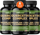 Gade Nutrition Organic Quercetin with Bromelain Vitamin C and Zinc | Immune Support Supplement Quercetin 500mg Capsules | Bioflavonoids Made in USA Third Party Tested