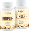 Detox Binder Supplement – Activated Charcoal, Zeolite, Bentonite Clay, Milk Thistle, Proprietary Blends - Liver & Gut, Max Absorption, 180 Vegan Capsules