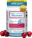 Life-Space Urogen Probiotics for Women, Probiotics+Cranberry, 2 Month Serving, Women's Probiotic for PH Balance, Urinary Tract, Digestive & Immune Health, Lactobacillus reuteri, Non-GMO, 60 Ct