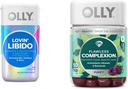 OLLY Lovin' Libido Capsules for Women, Boost Desire, 20 Day Supply Flawless Complexion Gummy, Clear Skin Support, Berry Flavor, 50 Count