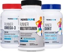 Runner Vitamin, Joint Support, & Omega-3 Bundle (1 Month Supply): Engineered Running Supplement | Antioxidants, Vitamin B Complex, Probiotics, Glucosamine/Chondroitin/MSM, EPA/DHA Fish Oil