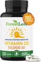 ForestLeaf Vitamin D3 50,000 IU | VIT D - VIT D3 Vitamin D Supplement for Women and Men | Bone Health, Teeth, Immune Support | Easy to Swallow Pills | High Potency WEEKLY Dose, 2-Year Supply, 120 Caps