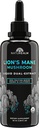 Naturealm Lion’s Mane Mushroom Liquid Tincture Supplement – Focus, Memory & Brain Health, Vegan, Non-GMO – Organic Fruiting Bodies, 1 Month Supply