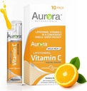 Aurora Nutrascience Mega-Pack Liposomal Vitamin C, Immune Support, 3,000 mg Per Serving, Vegan, Gluten Free, Non-GMO, 10 Single Serve Packets, Orange
