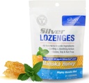 Silver Biotics Colloidal SIlver Lozenges | 60 PPM Ag₄O₄ SilverSol | Immune Support + Throat Soothing Lozenges | Manuka Honey | 21 Count