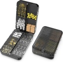 Travel Pill Box - Magnetic Pill Holder Daily Medicine Organizer Box 8 Compartments Large Pill Organizer Portable Travel Pill Case Pocket Pharmacy for Vitamin Supplement Cute Medication Container