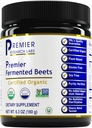 Premier Research Labs Premier Fermented Beets - Beet Root Powder Fermented, Organic Fermented Beets for Men & Women, Beetroot, Nitrates, Blood Pressure Support, USDA Organic - 6.3 Oz Jar