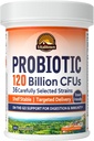 Vitalitown Probiotics 120 Billion CFUs, 36 Strains, Prebiotics, Digestive Enzymes for Men Women, Delayed Release, Shelf Stable, On The Go Digestive Support, 30 Veg Caps