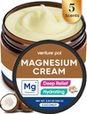 Venture Pal Magnesium Lotion, Topical Magnesium Cream for Sleep, Leg Cramps & Pain, Muscle Relaxation, Calm, Moisturizing Supplement with Coconut Oil, Shea Butter & Hyaluronic Acid, Safe for Kids