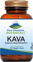 Pure Mountain Botanicals Kava Kava Capsules - 90 Kosher Vegan Caps with 400mg Wild Vanuatu Kava Root Extract