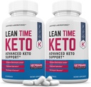 (2 Pack) Lean Time Keto Pills 1275MG New & Improved Formula Contains Apple Cider Vinegar Extra Virgin Olive Oil Powder Green Tea Leaf 120 Capsules