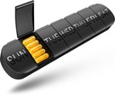 Weekly Pill Organizer 1 Time a Day, Travel Pill Box 7 Day Extra Large Compartments Vitamin Holder, Daily Pill Container 7day XL Medicine Dispenser for Fish Oil Case (Black)